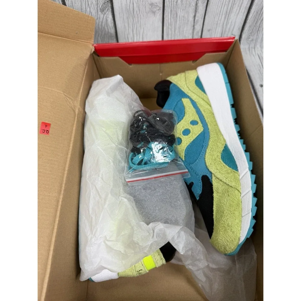 Saucony Shadow 6000 Split Black Lime Green Teal Men's Size 9.5 S70751-1